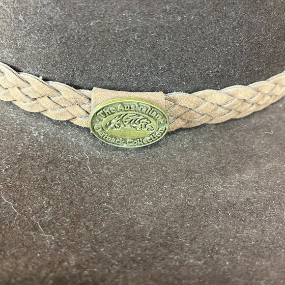 Unisex Australian Outback Collection Leather Jackeroo Hat, Brown - Picture 2 of 7